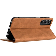 For Samsung A25 5G Case Luxury Soft Vegan Leather Phone Wallet + Tempered Glass