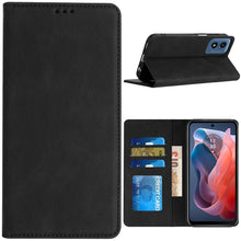 For Moto G Play 2024 Case Luxury Soft Vegan Leather Phone Wallet +Tempered Glass