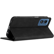 For Moto G Play 2024 Case Luxury Soft Vegan Leather Phone Wallet +Tempered Glass