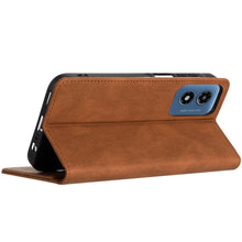 For Moto G Play 2024 Case Luxury Soft Vegan Leather Phone Wallet +Tempered Glass
