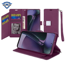 For Moto G Stylus 5G 2024 Case Vegan Leather Wallet w/ Card Flap +Tempered Glass