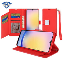 For Samsung A25 5G Case PU Leather Wallet with Extra Card Flap + Tempered Glass