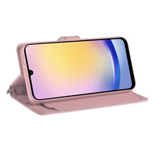 For Samsung A25 5G Case PU Leather Wallet with Extra Card Flap + Tempered Glass