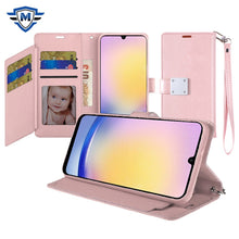 For Samsung A25 5G Case PU Leather Wallet with Extra Card Flap + Tempered Glass