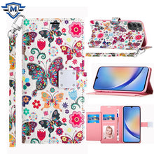 For Moto G 5G (2024) Case Design Phone Wallet ID Card Wristlet + Tempered Glass
