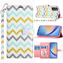 For Moto G 5G (2024) Case Design Phone Wallet ID Card Wristlet + Tempered Glass
