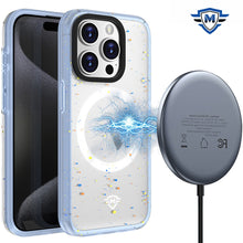 For iPhone 15 Case Magnetic Charging Iridescent Spot Cover + 2 Tempered Glass