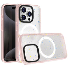 For iPhone 15 PLUS Case Magnet Charging Iridescent Spot Cover + 2 Tempered Glass