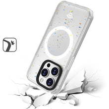 For iPhone 15 PRO Case Magnet Charging Iridescent Spot Cover + 2 Tempered Glass