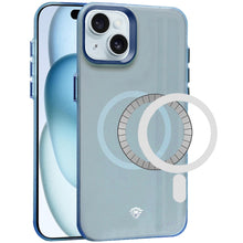 For iPhone 15 Case Magnetic Circle Frosted Cover Raised Bezel + 2 Tempered Glass