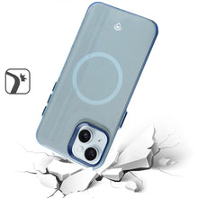 For iPhone 15 Case Magnetic Circle Frosted Cover Raised Bezel + 2 Tempered Glass