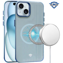 For iPhone 15 PRO Case Magnetic Charging Frosted Raised Bezel + 2 Tempered Glass