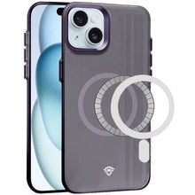 For iPhone 15 Case Magnetic Circle Frosted Cover Raised Bezel + 2 Tempered Glass