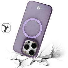 For iPhone 15 Case Magnetic Circle Frosted Hybrid Phone Cover + 2 Tempered Glass