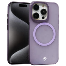 For iPhone 15 Case Magnetic Circle Frosted Hybrid Phone Cover + 2 Tempered Glass