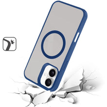 For iPhone 16 6.1inch Case Rugged Magnetic Circle Smooth-Touch + Tempered Glass