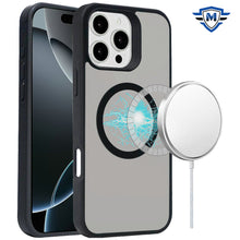 For iPhone 16 Pro 6.3in Case Rugged Magnetic Circle Smooth-Touch +Tempered Glass