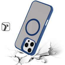 For iPhone 16 Pro 6.3in Case Rugged Magnetic Circle Smooth-Touch +Tempered Glass