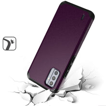 For Nokia c210 Case Cover Tough Hybrid With Ring Stand + Tempered Glass Screen