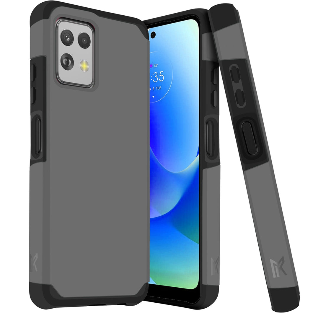 For Motorola G POWER 5G (2023) Tough Strong ShockProof MetKase Hybrid Case Cover