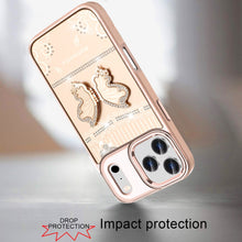 For iPhone 17 Pro Max Case 3D Butterfly Bling Charm Stand Cover + Tempered Glass