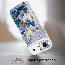 For iPhone Air Case Epoxy Glitter with 3D Beaded Butterflies + Tempered Glass