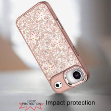 For iPhone Air Case Full Glitter Flakes with Cute Butterflies + Tempered Glass