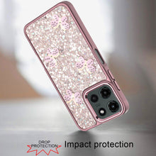 For Motorola Edge 2025 Case Full Glitter Flakes with Cute Butterflies Cover