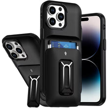For iPhone 14 PRO MAX 6.7 in.Case Card Holder Cover with Kickstand and Strap