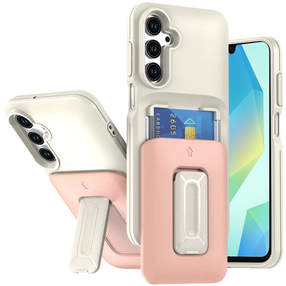 For Samsung A16 5G Case Card Holder with Kickstand and Strap + Tempered Glass