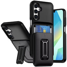 For Samsung A16 5G Case Card Holder with Kickstand and Strap + Tempered Glass