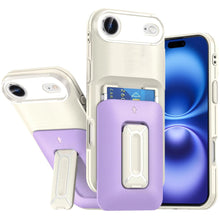 For iPhone Air Case 2x Card Holder with Kickstand and Strap + Tempered Glass