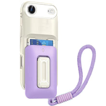 For iPhone Air Case 2x Card Holder with Kickstand and Strap + Tempered Glass