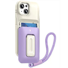 For iPhone 15 Case Thic Card Holder with Kickstand and Strap + 2 Tempered Glass