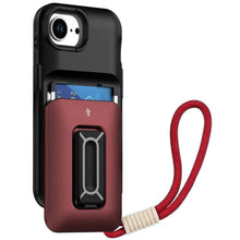 For iPhone 16e Case Card Holder Cover with Kickstand and Strap + Tempered Glass