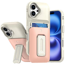 For iPhone 17 Case 2x Card Holder with Kickstand and Strap + Tempered Glass