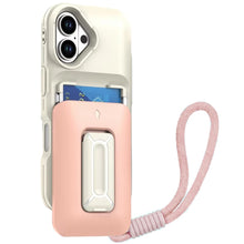 For iPhone 17 Case 2x Card Holder with Kickstand and Strap + Tempered Glass