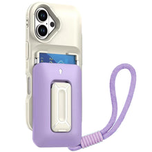 For iPhone 17 Case 2x Card Holder with Kickstand and Strap + Tempered Glass