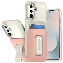 For Samsung S25 FE Case Card Holder with Kickstand and Strap + Tempered Glass