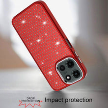 For Motorola Edge 2025 Case with Rhinestone Faux Crystals on Chrome Plated Cover