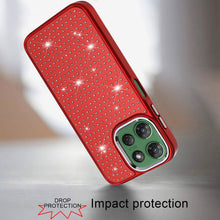 For Moto G Power 2025 Case Rhinestone Crystals Chrome Plated + Tempered Glass