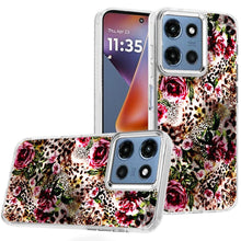For Moto G 2025 Case Cute In Mold Design w/ Metallic Buttons + Tempered Glass