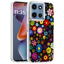 For Moto G 2025 Case Cute In Mold Design w/ Metallic Buttons + Tempered Glass