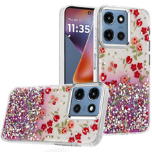 For Moto G 2025 Case Cute In Mold Design w/ Metallic Buttons + Tempered Glass
