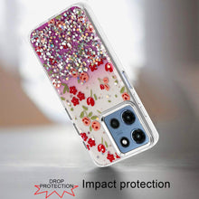 For Moto G 2025 Case Cute In Mold Design w/ Metallic Buttons + Tempered Glass