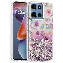 For Moto G 2025 Case Cute In Mold Design w/ Metallic Buttons + Tempered Glass