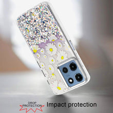 For Moto G 2025 Case Cute In Mold Design w/ Metallic Buttons + Tempered Glass