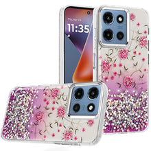 For Moto G 2025 Case Cute In Mold Design w/ Metallic Buttons + Tempered Glass