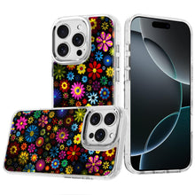 For iPhone 16 PRO MAX Case Cute In Mold Design Metallic Buttons + Tempered Glass
