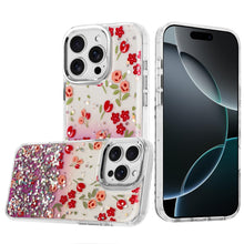 For iPhone 16 PRO MAX Case Cute In Mold Design Metallic Buttons + Tempered Glass